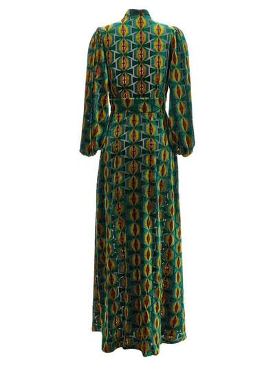 Shop La Doublej 'camerino' Long Dress In Multicolor