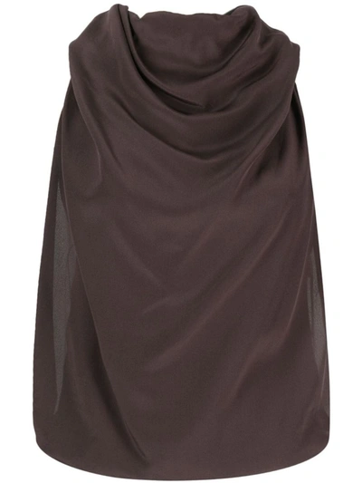Shop Lanvin Sleeveless Top In Brown