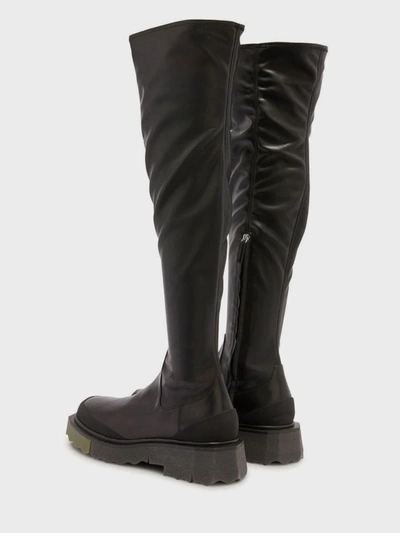 Shop Off-white Leather High Boots In Black