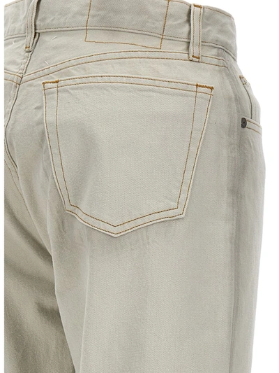Shop Maison Margiela Missing Pocket Jeans In Gray