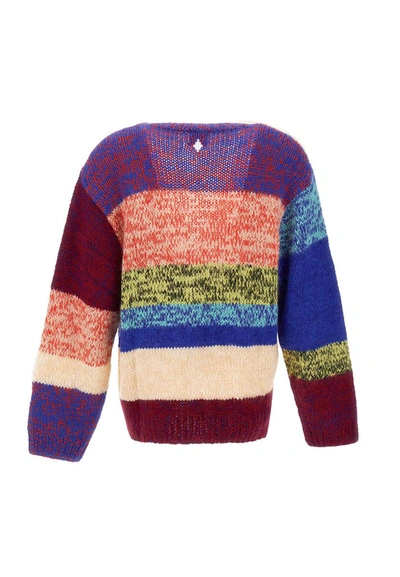 Shop Marcelo Burlon County Of Milan "cross Stripes Knit" Cardigan In Multicolour