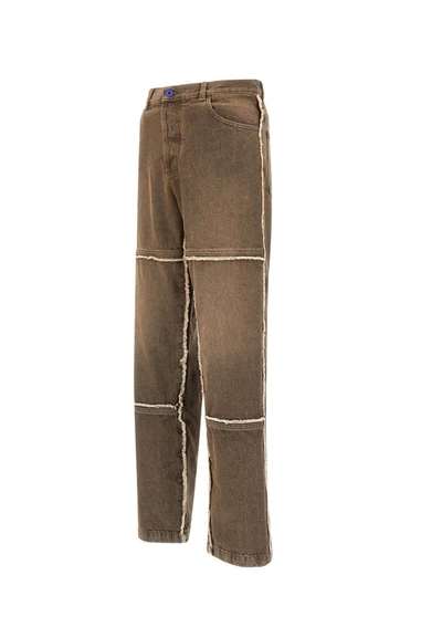 Shop Marcelo Burlon County Of Milan "vintage Raw Cut" Jeans In Grey