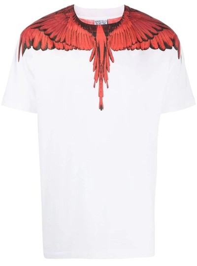 Shop Marcelo Burlon County Of Milan Marcelo Burlon T-shirts In White Red