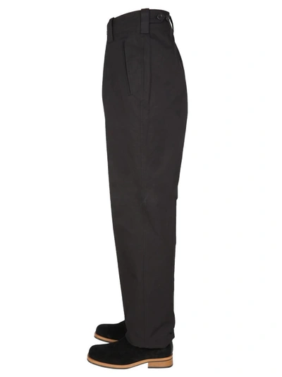 Shop Margaret Howell Regular Fit Trousers In Black