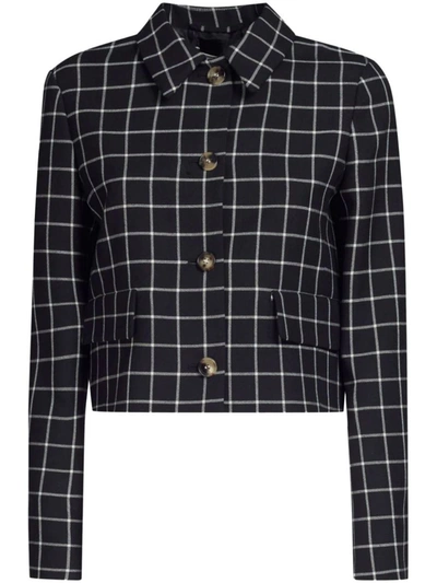 Shop Marni Checked Jacket In Black