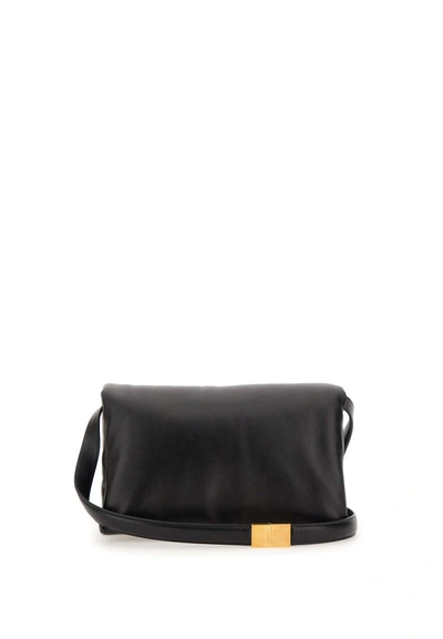 Shop Marni Leather  Bag In Black