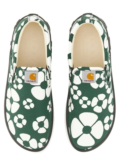 Shop Marni X Carhartt Sneaker Slip On In Green