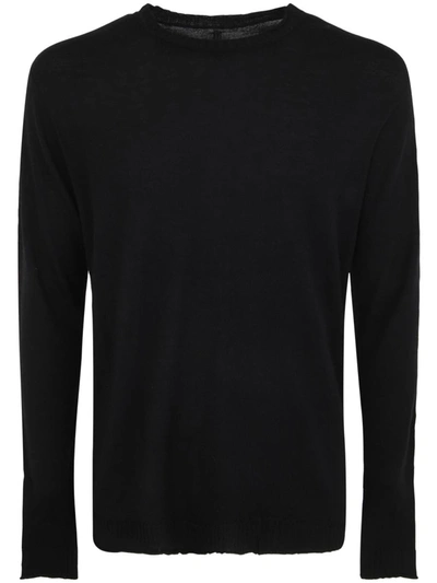 Shop Md75 Wool Basic Crew Neck Sweater Clothing In Black
