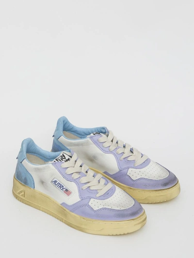 Shop Autry Medalist Super Vintage Sneakers In Lilac