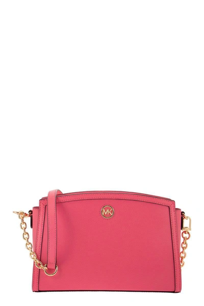 Shop Michael Kors Chantal - Shoulder Bag With Logo In Pink