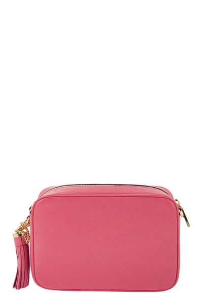 Shop Michael Kors Ginny - Leather Crossbody Bag In Pink