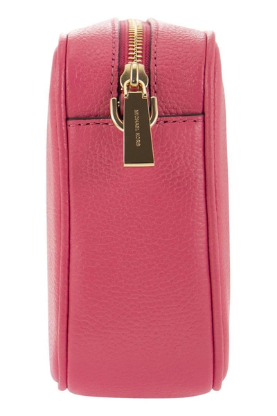 Shop Michael Kors Ginny - Leather Crossbody Bag In Pink