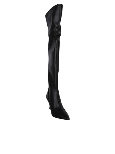 Michael Kors Clara Over-knees Heeled Boots In Black