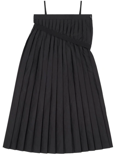Shop Mm6 Maison Margiela Pleated Dress In Black