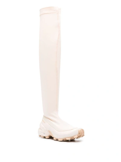 Shop Mm6 X Salomon Mm6 Maison Margiela X Salomon Over-the-knee Boots In White