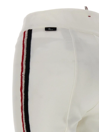 Shop Moncler Grenoble Side Embroidery Pants In White