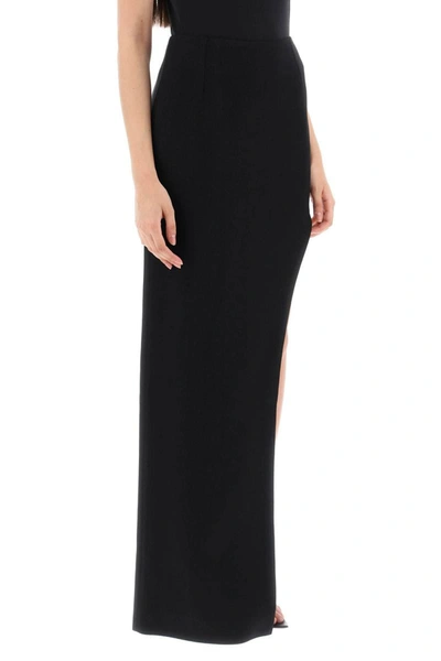 Shop Mvp Wardrobe 'plaza' Skirt With Asymmetrical Hem In Black
