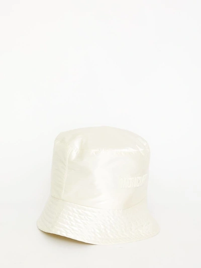 Shop Moncler Nylon Bucket Hat In Beige