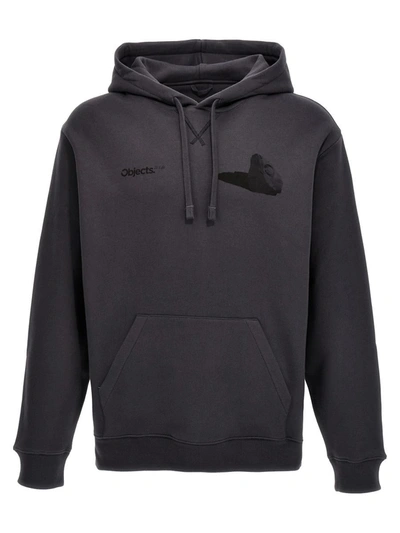 Shop Objects Iv Life 'boulder Print' Hoodie In Gray