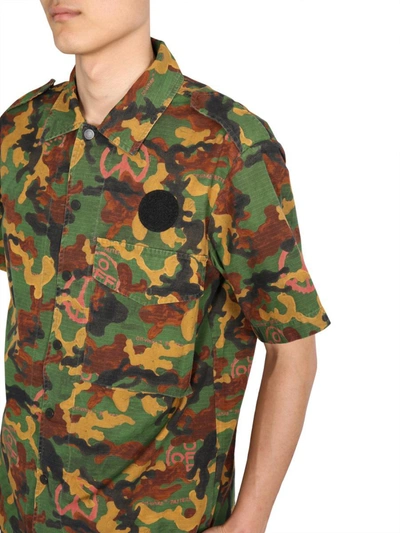 Shop Off-white Camouflage Shirt In Military Green