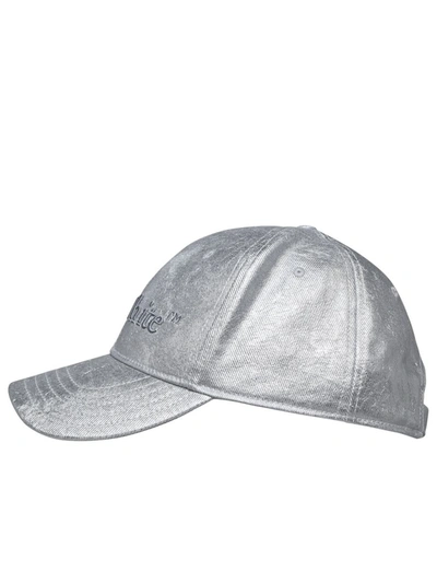 Shop Off-white Silver Cotton Baseball Cap