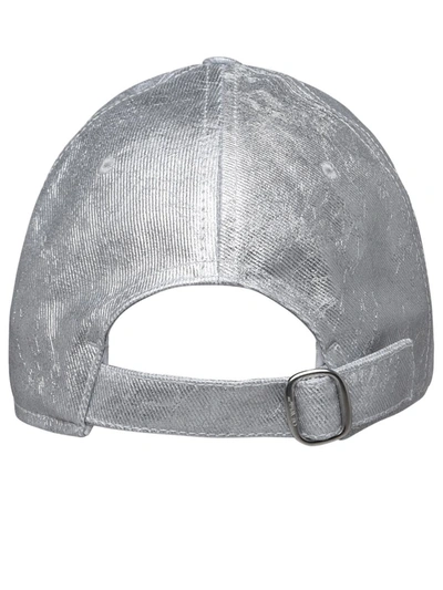 Shop Off-white Silver Cotton Baseball Cap
