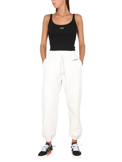 Shop Off-white Jogging Pants With Logo