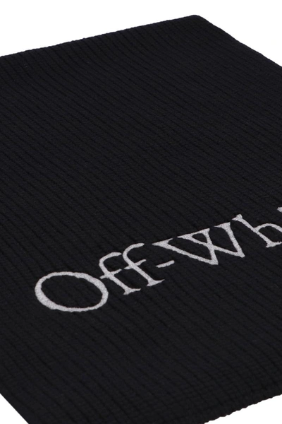 Shop Off-white Virgin Wool Scarf In Black