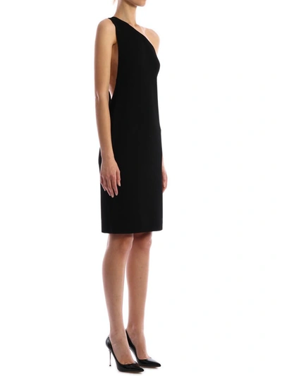 Shop Bottega Veneta One-shoulder Dress Black