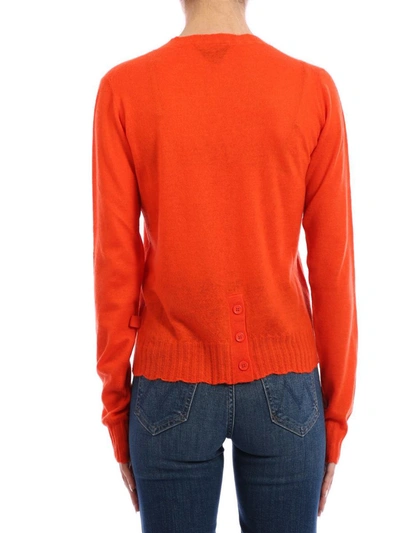 Shop Bottega Veneta Orange Cashmere Sweater