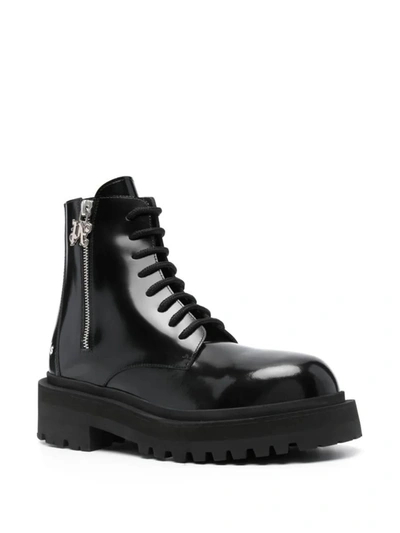 Shop Palm Angels Boots With Print In Black