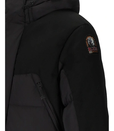 Shop Parajumpers Hikari Black Hooded Down Jacket