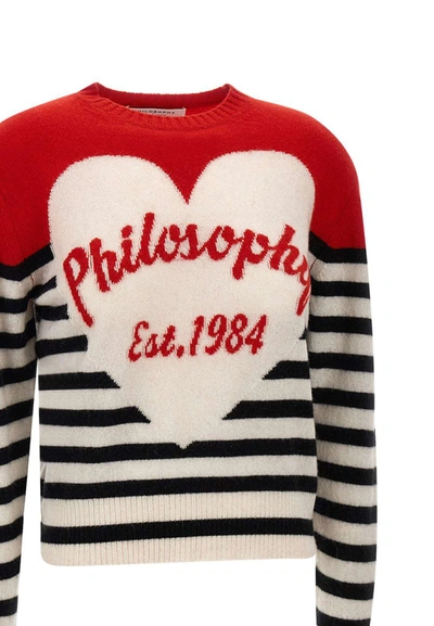 Shop Philosophy Di Lorenzo Serafini Cashmere And Wool Sweater In Multicolour