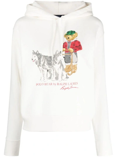 Shop Polo Ralph Lauren Long Sleeve Hoodie Clothing In White