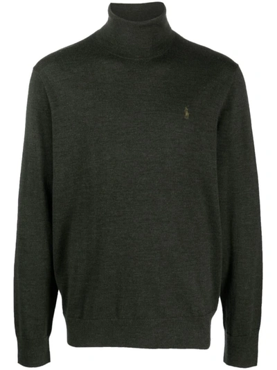 Shop Polo Ralph Lauren Long Sleeve Turtle Neck Pullover Clothing In Green