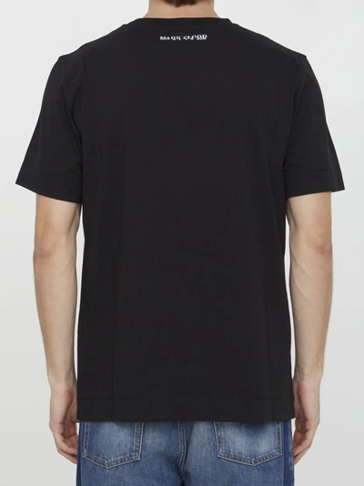Shop Alyx Printed Cotton T-shirt In Black