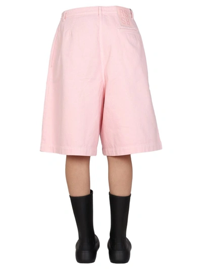 Shop Raf Simons Denim Shorts In Pink