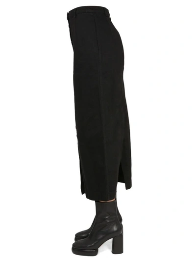 Shop Raf Simons Midi Skirt In Black