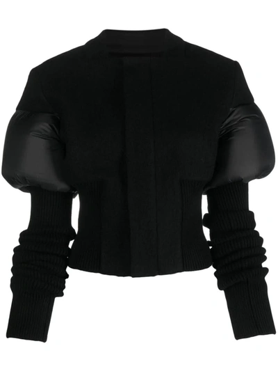 Shop Rick Owens Fitted Jacket With Inserts In Black