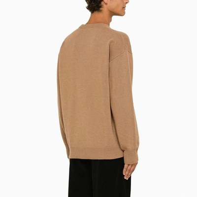 Shop Roberto Collina Hazelnut Crew-neck Sweater In Brown