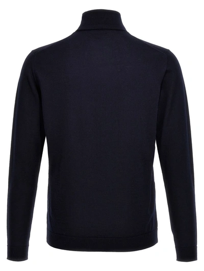 Shop Roberto Collina Merino Turtleneck Sweater In Blue