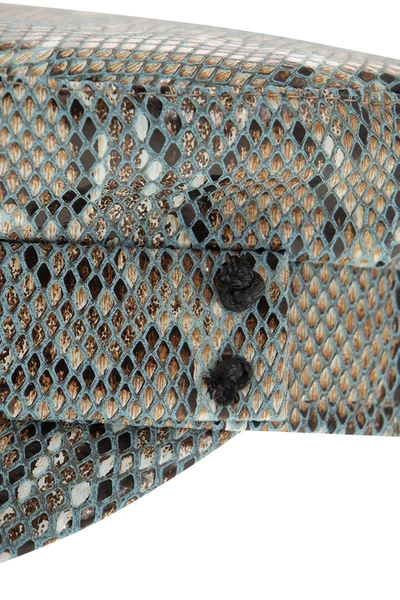 Ruslan Baginskiy Baker Boy - Snake Pattern Cap In Blue