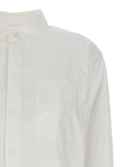 Shop Sacai Pleated Back Shirt In White