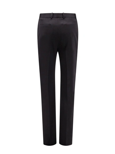 Saint Laurent Men Tuxedo Wool Trouser With Satin Side Band In Black