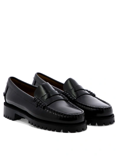 Shop Sebago "dan Lug" Loafers In Black