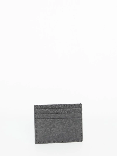 Shop Fendi Selleria Cardholder In Black