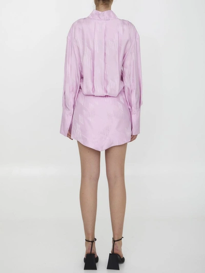 Shop Attico Silvye Mini Dress In Pink
