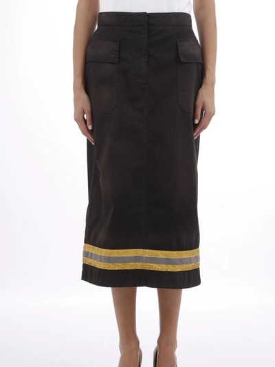 Shop Calvin Klein 205w39nyc Skirt With Reflective Band In Black