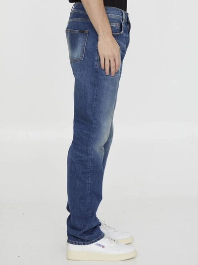 Shop Saint Laurent Straight Denim Jeans In Blue