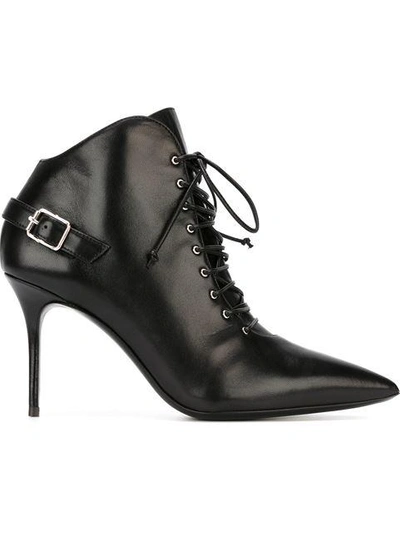 Shop Giuseppe Zanotti Design Buckle Detail Ankle Boots - Black